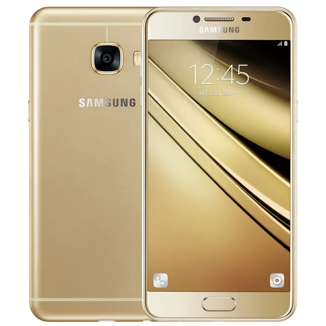 samsung Galaxy C5 разблокирована 5,2 дюймов LTE 4G 4 GB Оперативная память 32/64 GB Оперативная память 16.0MP Octa Core 1080 P Android 6,0 NFC Смартфон - Цвет: Золотой