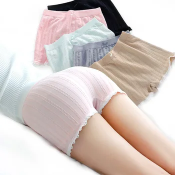 

Simple Fashion Summer Women Sexy Safety Shorts Lace Anti Exposure Solid Color Ladies Girls Casual Boxer Shorts H9