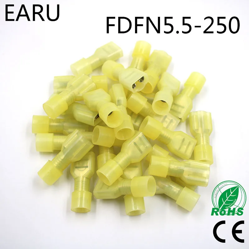 FDFN5-250 FDFN5.5-250 нейлоновый латунный женский изолированный Соединительный кабельный