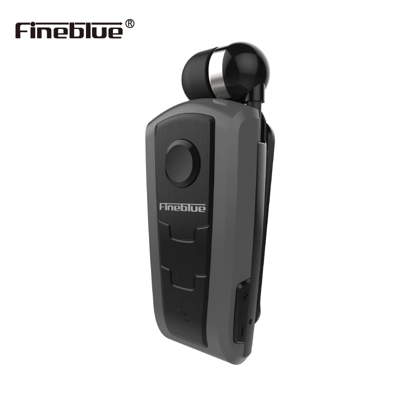 Fineblue F910 clip Bluetooth headset call vibration alert wholesale high end driver hands free headphones with retractable cord