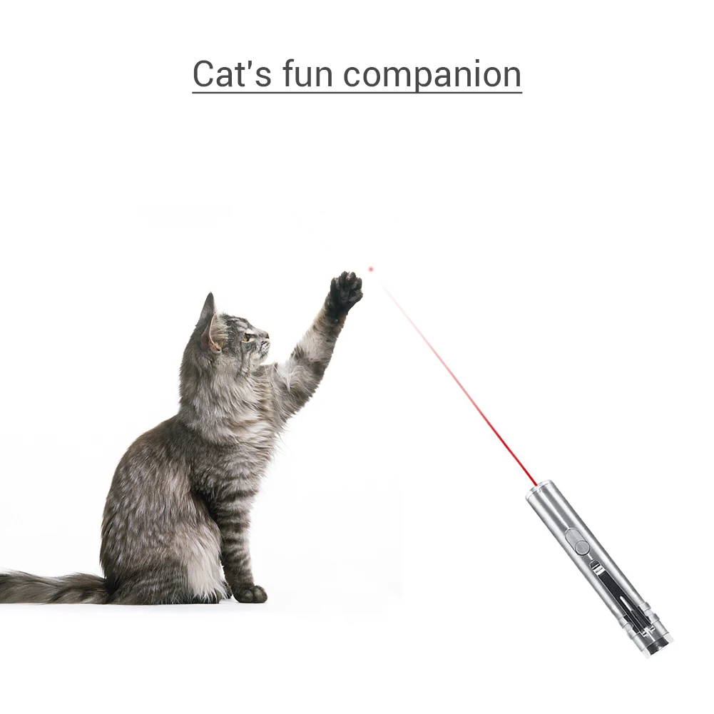 2 в 1 интерактивные кошатник светодиодный свет указатель фонарик Pet Cat Training Tool USB перезаряжаемые Pet Red Dot игрушечные лошадки