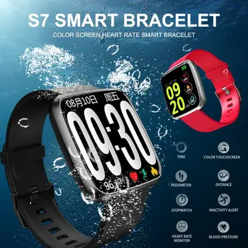 

S7 Smart Bracelet Fitness Tracker Color Screen Heart Rate Blood Pressure Sleep Monitoring IP67 Waterproof Call Information Remin