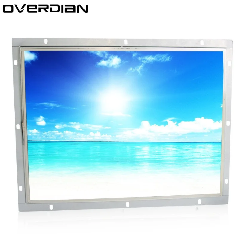 

PC Monitor 18.5/18" Industrial Control Lcd None Touch Monitor VGA/HDMI/AV/TV/USB Interface Metal Shell White Open Frame1366*768