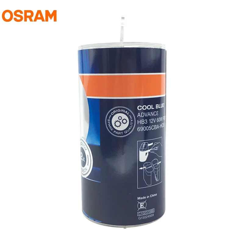 OSRAM 9005 HB3 5000K 12V 60W Холодный Синий заранее галогенные лампы ксеноновые Мега белые 50%