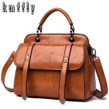 

Brand Women Handbag Luxury Oil Wax Leather Ladies Crossbody Bag Designer Women Bags High Capacity Women Shoulder Messenger Bags
