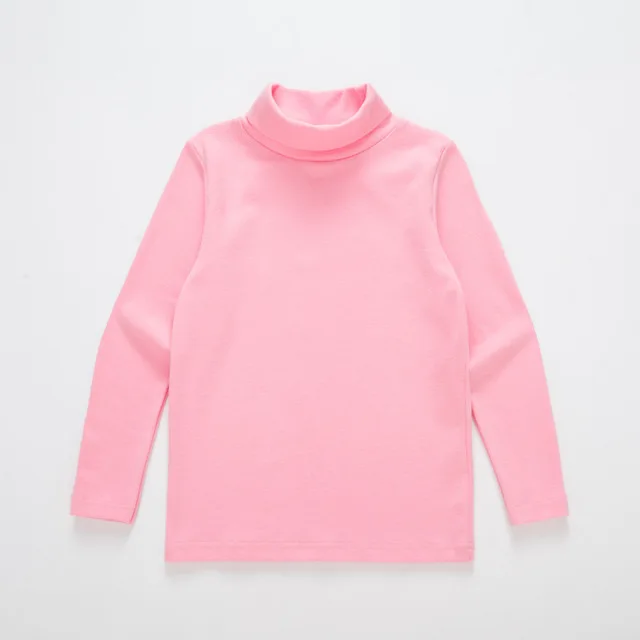 Осенне-зимняя мягкая однотонная детская футболка для мальчиков хлопковые базовые рубашки с длинными рукавами для девочек Детская футболка с высоким воротником футболки, BC364 - Цвет: pink