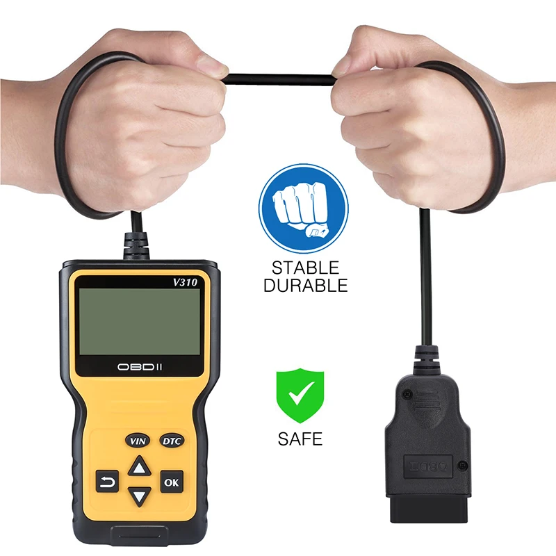 Тыква OBD2 сканер Авто OBDII сканирующий инструмент с 3 дюймовым ЖК монитором OBD 2 II ELM