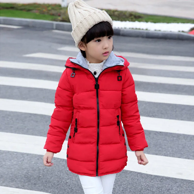 

Child jacket Girl Spring Jackets for girls winter coat fashion children clothing Kids Hooded Coat Thicken cotton-padded jacket