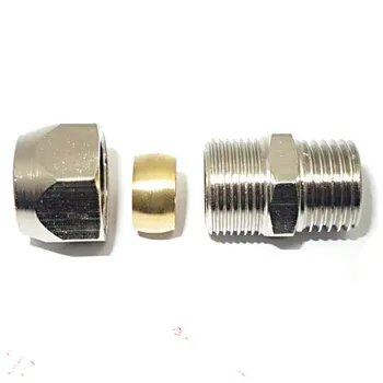 

5pcs/lot 1/2" Male BSP *6mm/8mm/10mm/12mm OD Pneumatic Air Nickel Plated Brass Compression Fitting Male Connector