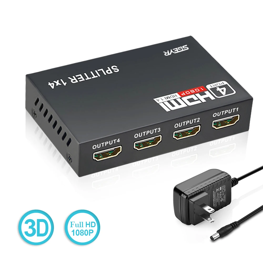 Buy SGEYR 4 Ports HDMI Splitter 1x4 HDMI Splitter 1