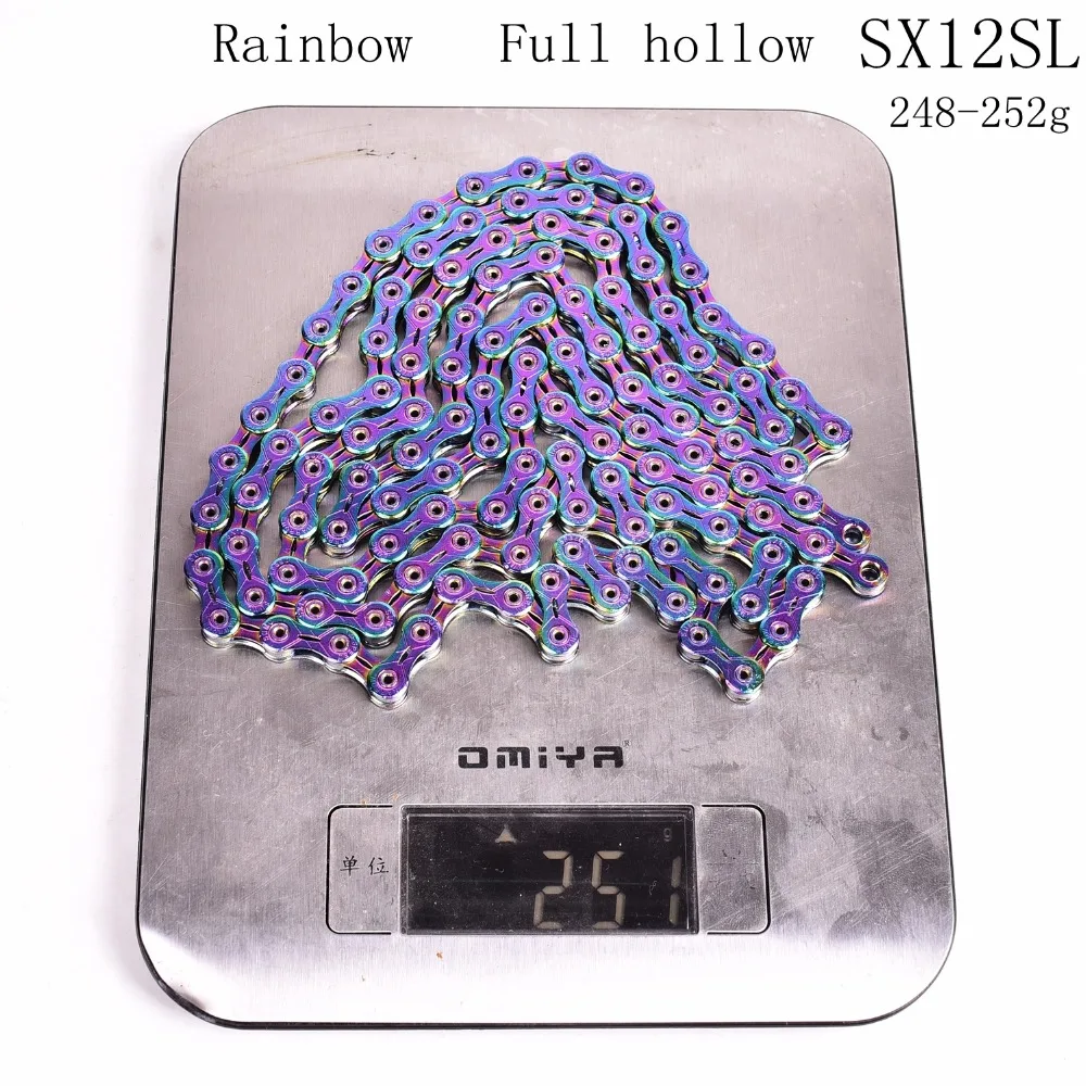 Best Rainbow SUMC SX12SL Bicycle Chain 126L 12 Speed Bicycle Chain with MissingLink for Mountain/Rod Bike Bicycle Parts Original box 4 Best Rainbow SUMC SX12SL Bicycle Chain 126L 12 Speed Bicycle Chain with MissingLink for Mountain/Rod Bike Bicycle Parts Original box 4