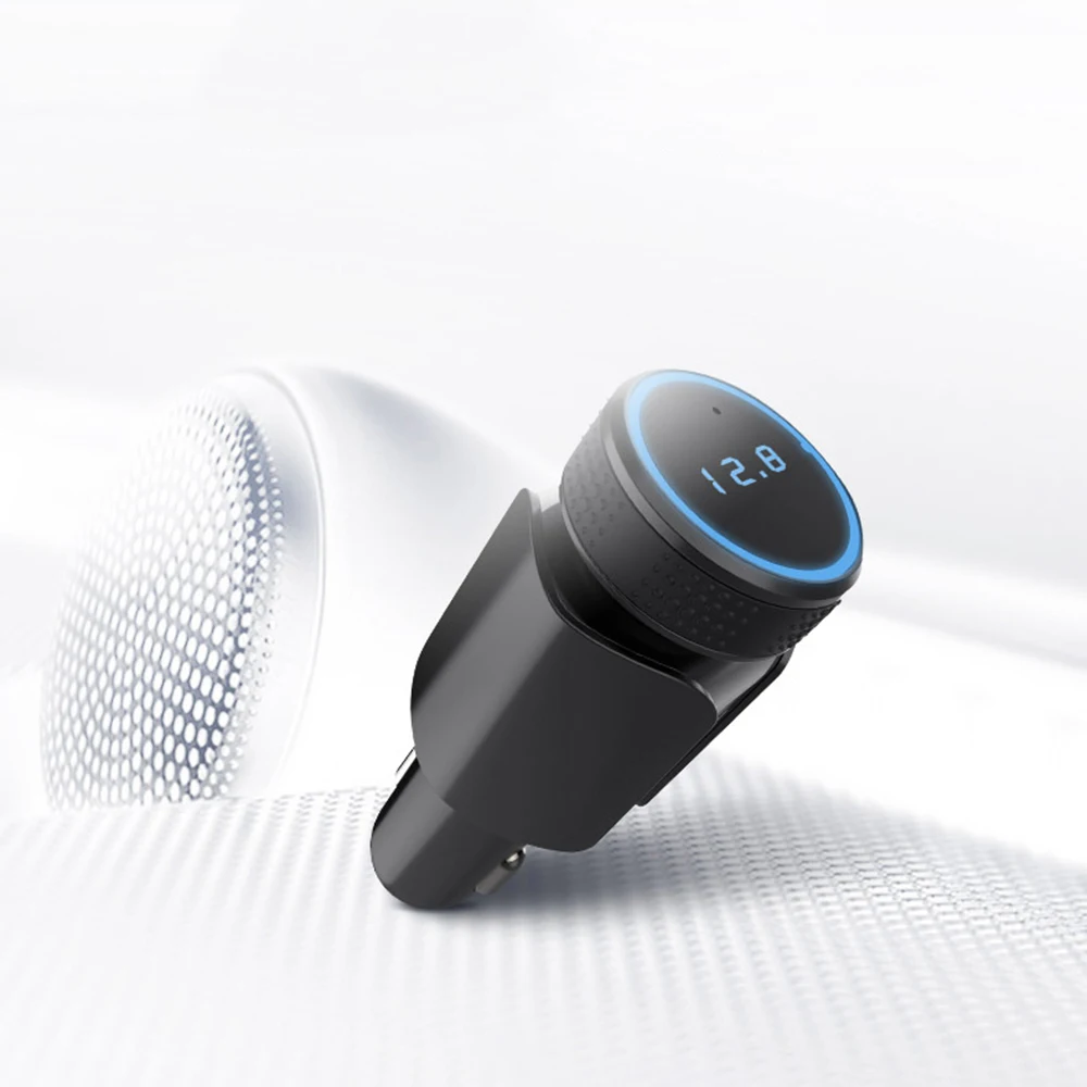 Vehicle Smart Charger Voltage Monitor Vehicle Mounted T18 Car Bluetooth Receiver Car MP3 Player FM Transmitter TF Card AUX Music Vehicle Smart Charger Voltage Monitor Vehicle Mounted T18 Car Bluetooth Receiver Car MP3 Player FM Transmitter TF Card AUX Music