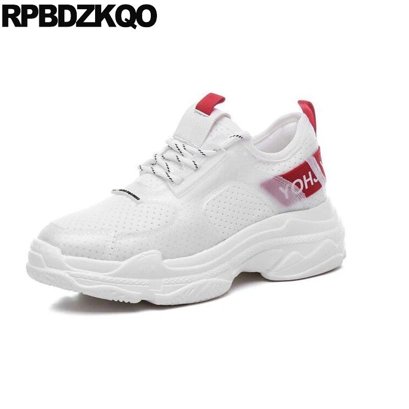 white sneakers thick sole