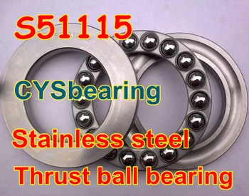 

S51115 75x100x19mm 75*100*19mm 51115 stainless steel 440 thrust ball bearing 75mm shaft