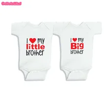 Culbutomind New CottonTwins Large Brother Littler Brother Little Sister Twins Child Garments SummerShort Sleeve Twins Child Bodysuit