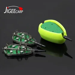 JIGEECARP matériel de pêche en plein air, ensemble de moules et d'alimentation en ligne, appât à libération rapide, outil d'appât grossier à la carpe, 1 ensemble 