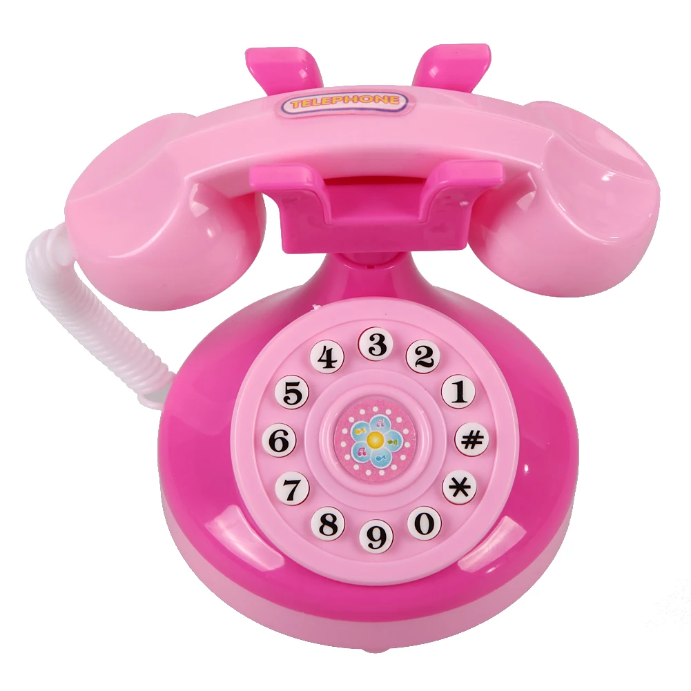  Educational Emulational Pink Phone Pretend Play Toys Girls Toy Gifts 