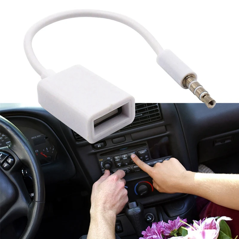 3 5 мм штекер AUX аудио разъем к USB 2 0 гнездо преобразователь кабель Шнур