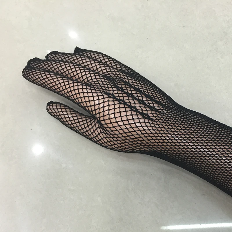 

2019 New Sexy Long Sleeve Mesh Gloves Mesh Gauntlets Black Lacing Glovs Sexy Lingerie Liturgy gloves 135