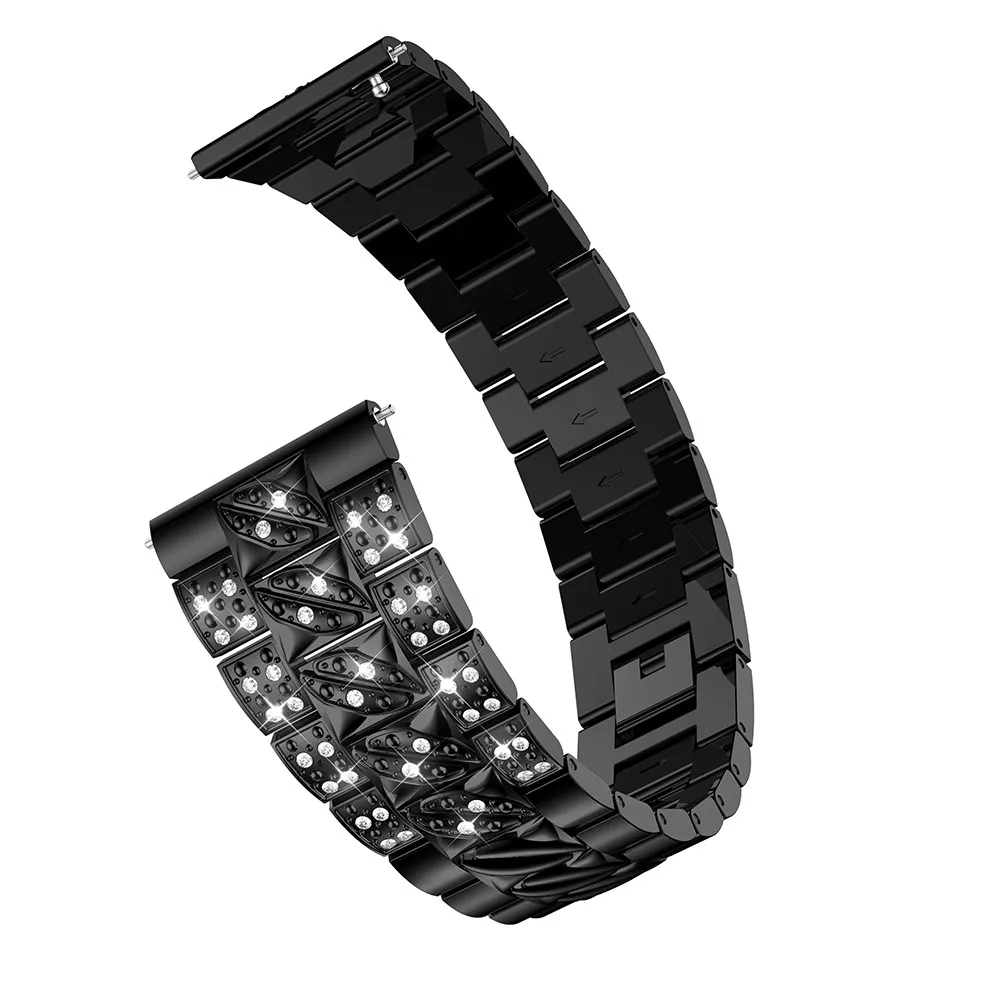 

2019 Watchbands Replacement Metal Crystal Watch Strap Wrist Band For Samsung Galaxy Watch 46mm Fashion Luxury Women Watch Belts