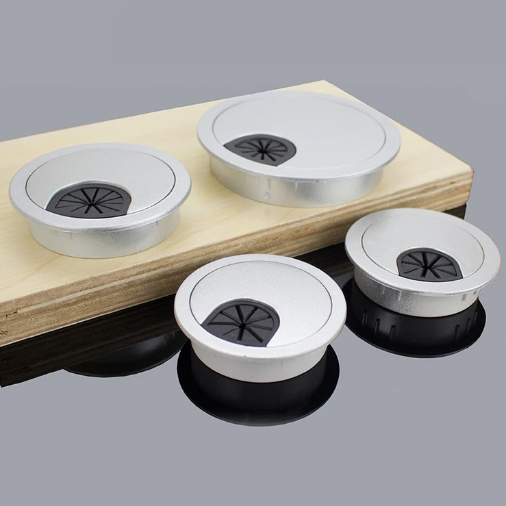 de plástico para cable de mesa de ordenador, protector de cubierta agujero de alambre de escritorio de oficina, agujero de perforación de muebles, 50mm|plastic desk grommets|cable grommethole grommet - AliExpress
