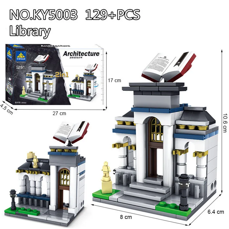 City Street Compatible Legoings Friends Architecture Shop Store Fire Station Building Blocks Kazi Citys Bricks Toys For Children