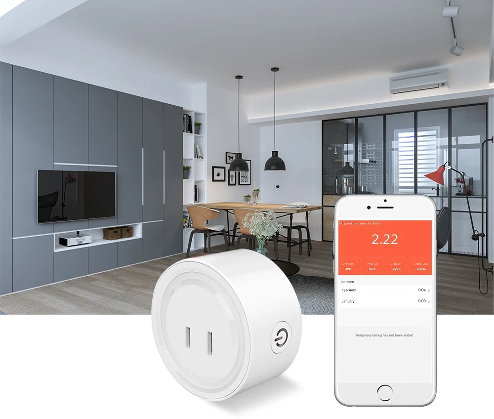 Смарт-розетка DveeTech Wifi умная розетка с Amazon Alexa Google Home IFTTT дистанционное управление расписание вкл/выкл монитор энергии