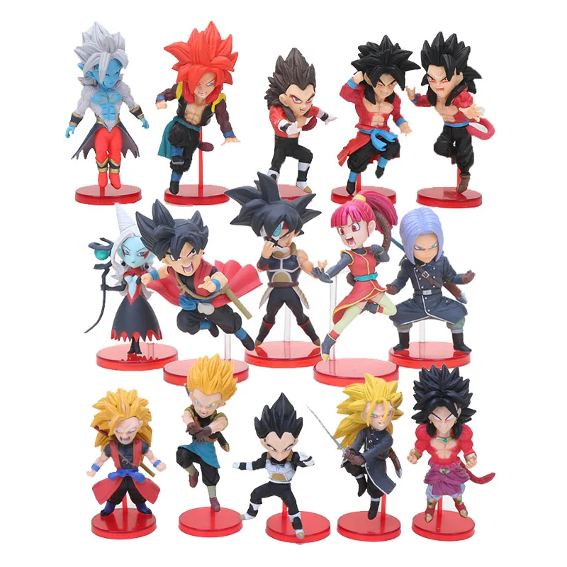 

5pcs/set Dragon Ball Z Battle of Saiyans Son Goku vegeta Figures Dragon Ball Super Heroes trunks Collectible Model Toys gift