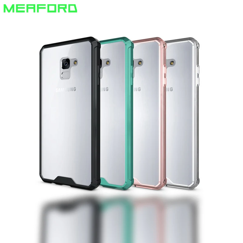 

For Samsung A8 2018 Case Luxury Soft TPU Silicone Hard PC Acrylic Back Cover For Samsung Galaxy A8 2018 Phone Case Funda Capa