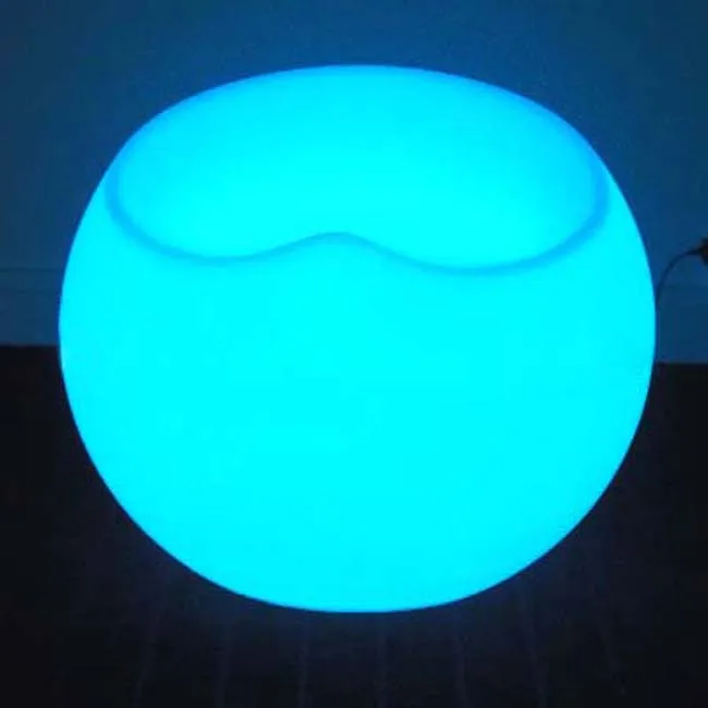D65*H50cm Light up PE Plastic Sofa Chairs Factory No.SK-LF33 iluminated waterproof light LED Sofa Chair 1pc