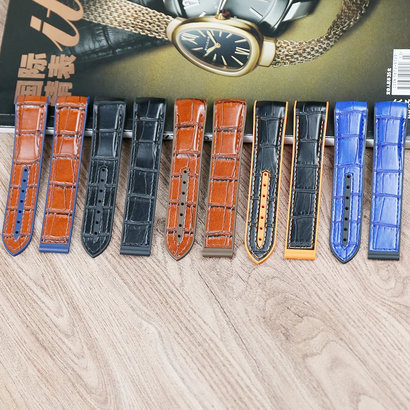 Ремешок кожаный для часов Omega Watch 8900 Marine universe 9900 Series 20 мм 22 мм|Ремешки часов| |