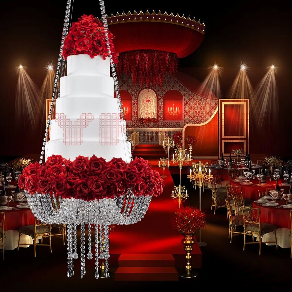 

Big Tall Cake Stand Crystal Acrylic Cake Table Centerpieces Crystal Wedding Cake Holder Flower Display Dia=60cm 23.6" )