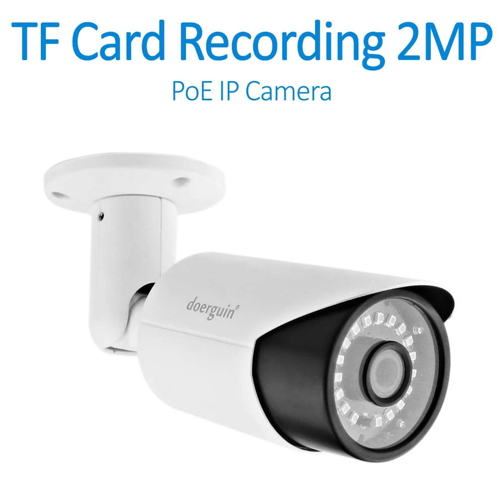 Инфракрасная камера doerguin 1080P защищенная от непогоды PoE Bullet SMD со встроенным слотом