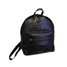 Женская мода ПУ Рюкзак Аллигатор Крокодил Ранцы Для Подростков Девочек Bagpack LXX9