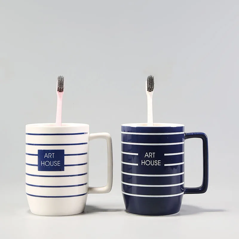 

Bathroom Tumblers Toothbrush Cup Wash Gargle Suit Cup Toothpaste Storage Box Decorative Water Mug Ceramic Material Wash Cup 28