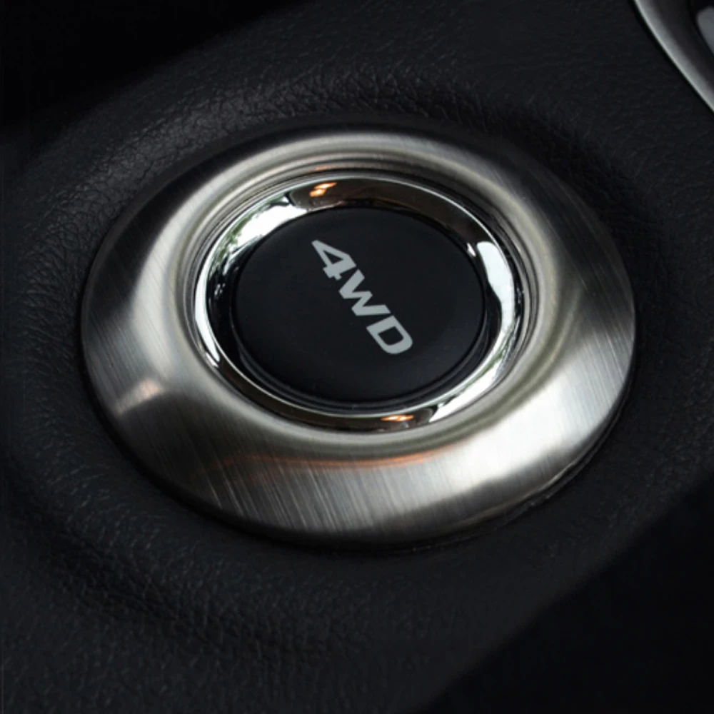 

VCiiC Car accessories Stainless Steel 4WD button decoration Car-styling For Mitsubishi Outlander 2013 2014 2015