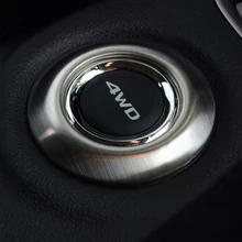 Acessórios Do Carro de Aço Inoxidável 4WD VCiiC botão decoração Do Carro-styling Para Mitsubishi Outlander 2013 2014 2015