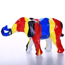 Современные Геометрические слон лошадь Искусство Скульптура абстрактная статуя животного смолы ремесло дома аксессуары для украшения интерьера R1314