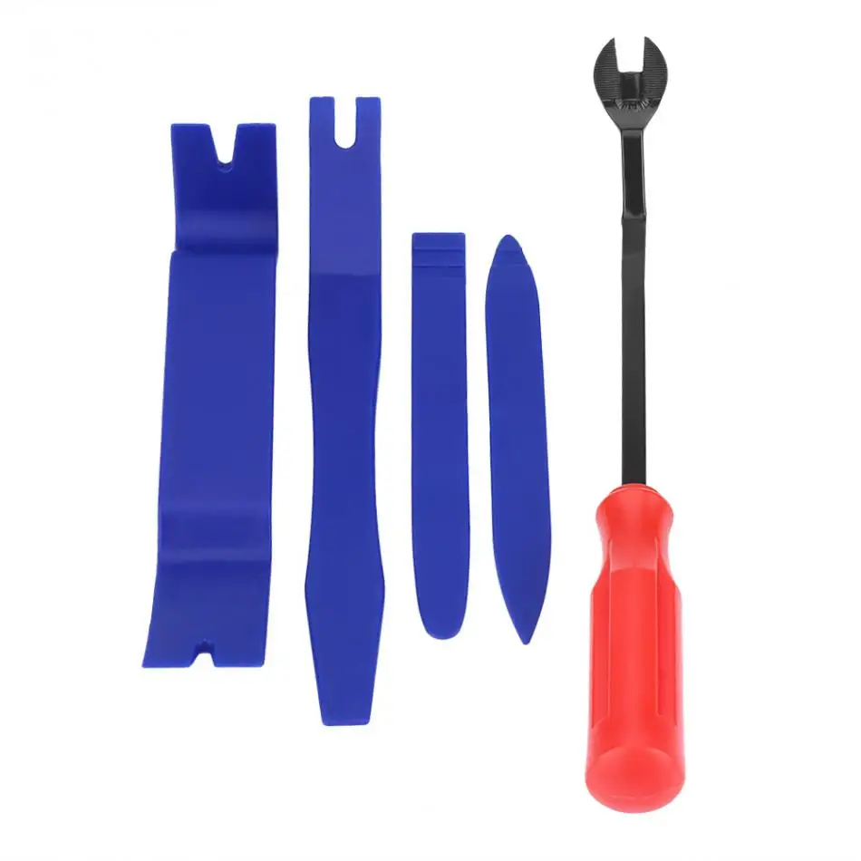 

5pcs Auto Radio Install Tool Hard Plastic Car Stereo Radio Door Clip Panel Dashboard Trim Removal Install Tool Set