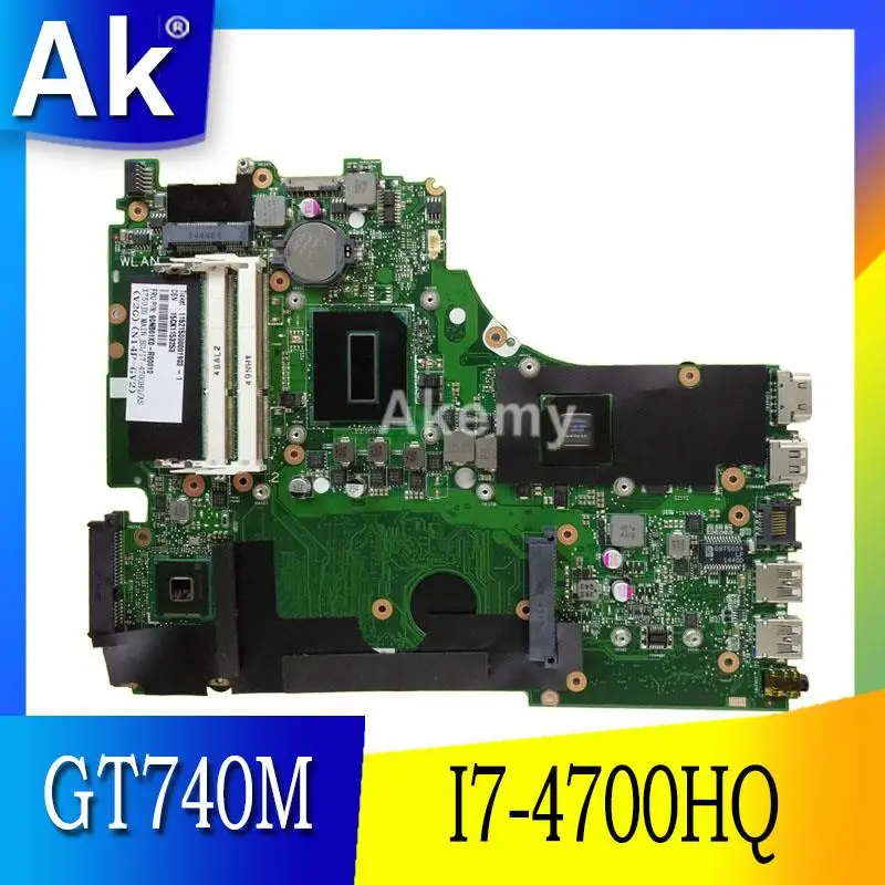 

AK For ASUS A750J K750J X750JB X750J Laptop motherboard I7-4700HQ CPU Mainboard With GT740M graphic test 100% ok