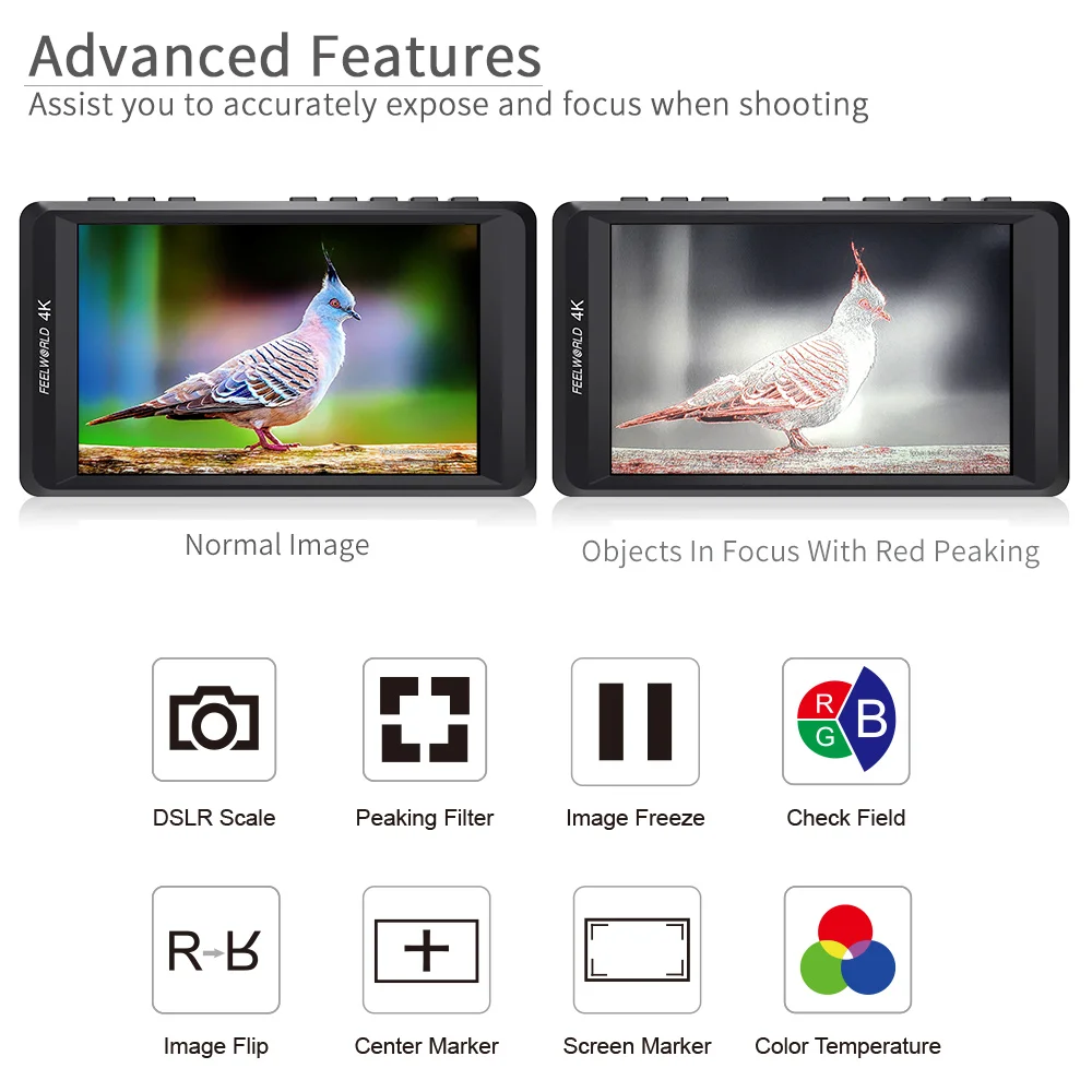 Монитор для камеры Feelworld F450 4 5 дюйма IPS 1280x800 HD 4K|camera field monitor|field monitorcamera monitor |