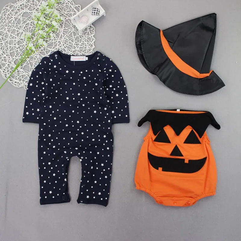 2017 Halloween baby suits Pumpkin clothes Newborn Baby Clothes Baby