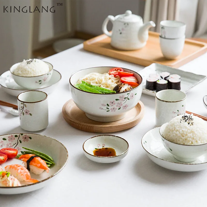 

high qulaity Japanese style HENGFENG charger plate hand-painted ceramic tableware rice bowls SUSHI plate for lady