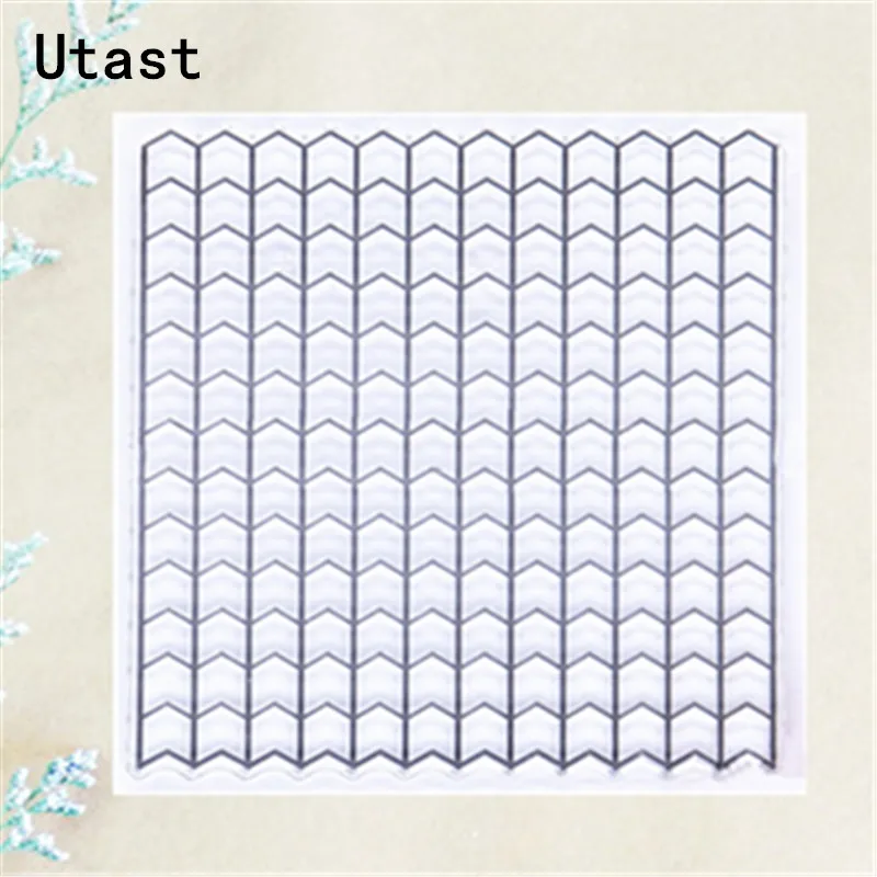 Tile Pattern Background Clear Silicone Stamp /Transparent Rubber for DIY Scrapbooking /Photo Album Decorative Craft Making | Дом и сад