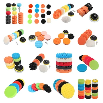 

3-7 Inch Car Polishing Sponge Pad Kit Waxing Wheel Wool Ball Tool Buffer Car Polisher Set Auto Metal Glass Care Tools