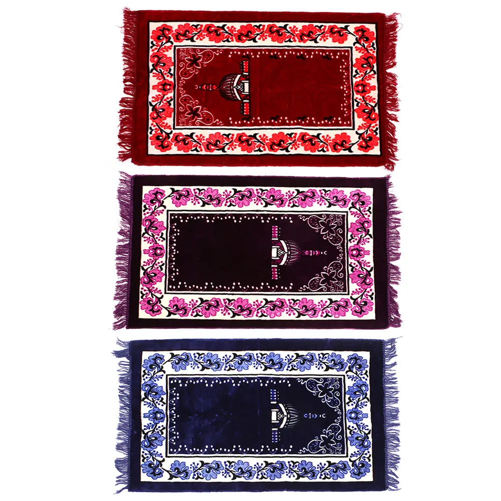 Мусульманские молитвенные коврики бархатная ткань классический салат исламский марокканский хлопок с принтом