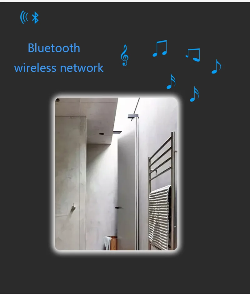 Европейский настенный зеркальный светодиодный светильник для ванной комнаты, большие зеркала, Фреска, анти размытие, умное сенсорное управление, 220 В, теплый/белый цвет лампы, Bluetooth