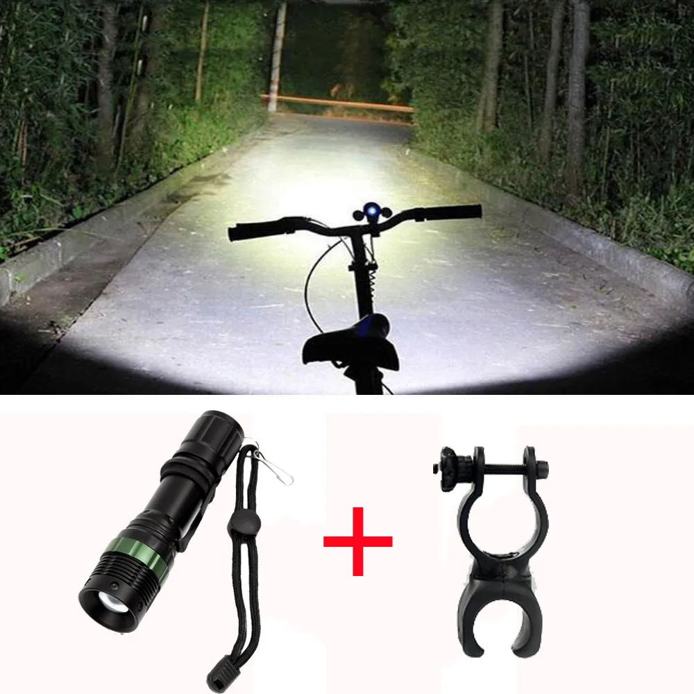 1 Set Outdoor Bright Flashlight Bike Lamp Torch With 360 Flashlight
