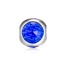 Ярко-синие кристаллы бусины подходят для оригинальных шармов браслеты из стерлингового серебра 925 Сияющие капли бусины для изготовления ювелирных изделий Berloque