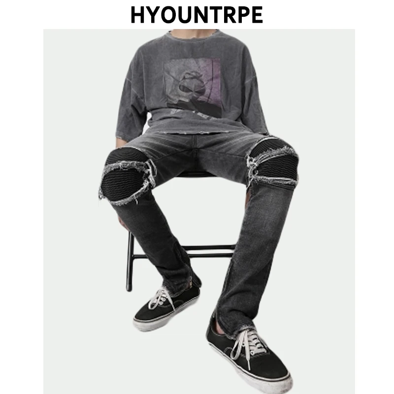 distressed joggers mens